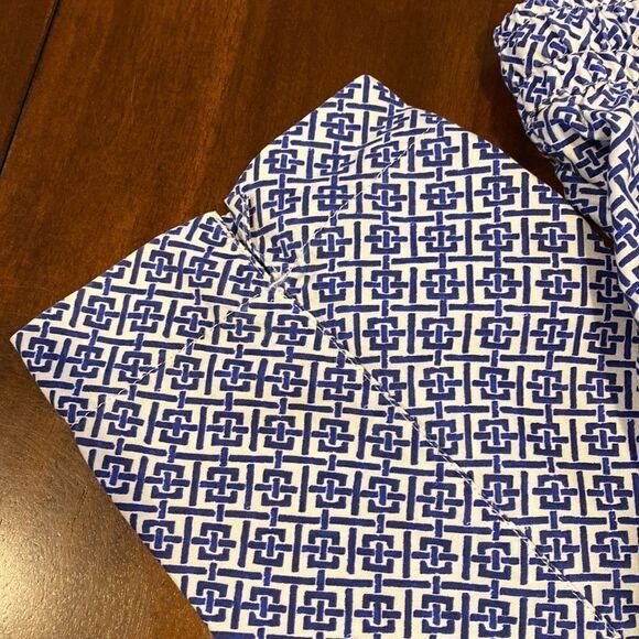 Land’s End Woven Print Stretch Waistband Pants Royal Indigo NWOT Size 2 - Picture 6 of 16